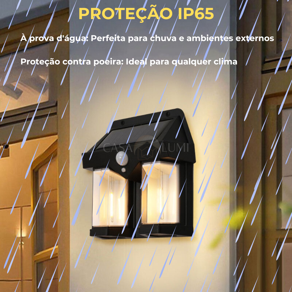 Luminária Solar Externa com Sensor de Acionamento Solis